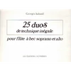 25 DUOS DE TECHNIQUE INEGALE FLUTEÁ BEC SOPRANO ET ALTO