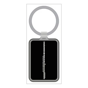 Kulcstartó fuvola mintás, fém