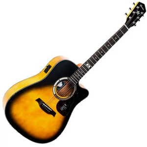 Elektro-akusztikus gitár Mantic cutaway 2251, napkitörés szín sunburst