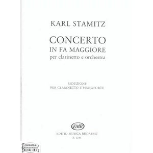 CONCERTO IN FA MAGGIORE KLARINÉTRAÉS ZONGORÁRA  ZONGORAKIVONAT