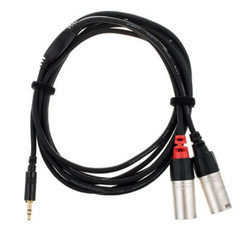 Jelkábel Cordial Y 1,5 m 3.6 jack - 2 x XLR dugó.