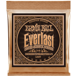Akusztikusgitár húrkészlet Ernie Ball everlast coated p. bronze light 11-52