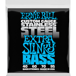 Basszusgitár húrkészlet Ernie Ball Stainless Steel B.Extra Slinky 40-95