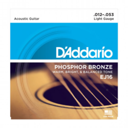 Akusztikus gitárhúrkészlet D'addario phosphor-bronze 12-53