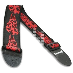 Gitárpánt Rockstrap , Leather ends 50, FIRE G