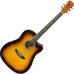 Akusztikus gitár Pasadena, Vintage Sunburst, cutaway