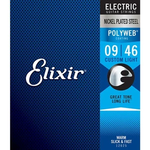 Elektromosgitár húrkészlet Elixir PolyWeb 9-46 Light 