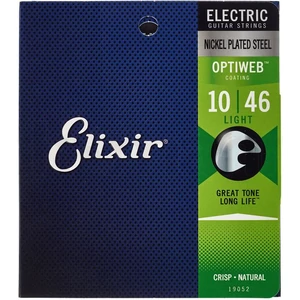 Elektromosgitár húrkészlet Elixir10-46 Light OptiWeb Nickel Plated Steel