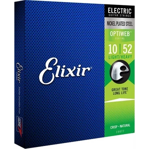 Elektromosgitár húrkészlet Elixir10-52 Light/Heavy OptiWeb Nickel Plated Steel