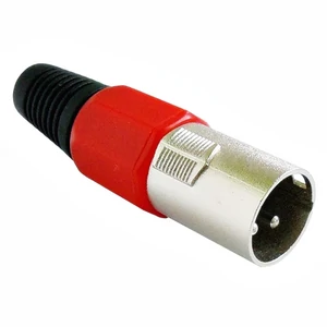 Csatlakozó XLR dugó E.tech piros 27784