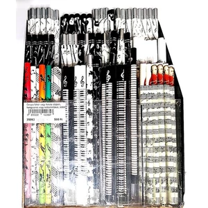 Ceruza fehér vagy fekete alapon, hangszeres vagy kottamintával, többféle Ceruza fehér vagy fekete alapon, hangszeres vagy kottamintával, többféle