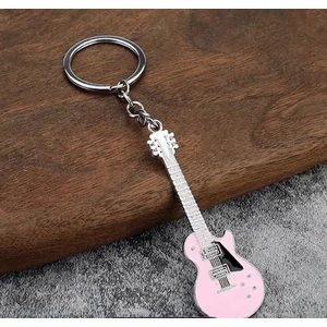 Kulcstartó elektromos gitár kivitelben, pink