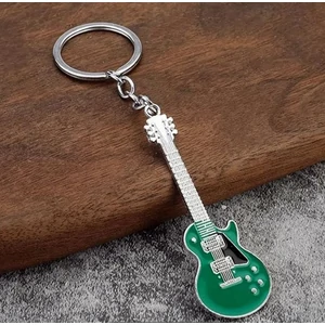 Kulcstartó elektromos gitár kivitelben, zöld