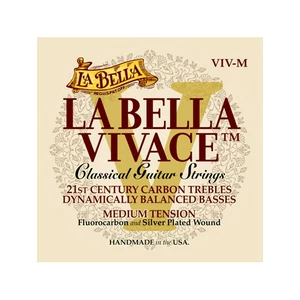 Klasszikusgitár húrkészlet La Bella Vivace Carbon Médium