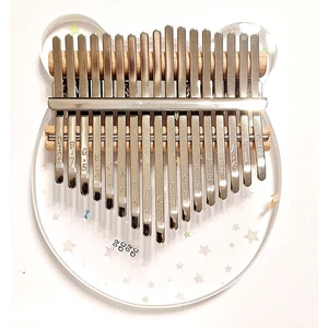 Kalimba készlet, Macifej forma, átlátszó akril,17 hangú