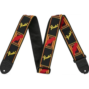 Gitárpánt Fender 2", monogramm fekete, sárga, piros