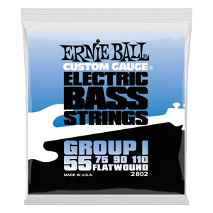 Basszusgitár húrkészlet Ernie Ball flatwound group i 55-110