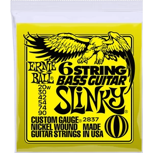 Basszusgitár húrkészlet Ernie Ball Nickel Wound Slinky 6 húr 20-90