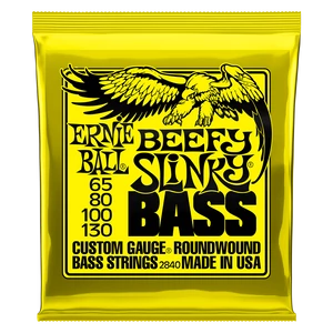 Basszusgitár húrkészlet Ernie Ball nickel wound beefy slinky  65-130