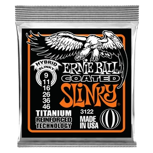 Elektromos gitárhúrkészlet Ernie Ball coated 9-46