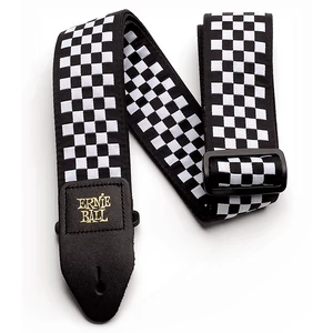 Gitárpánt Ernie Ball  black and white checkered jacquard