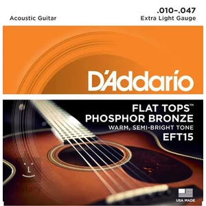 Akusztikusgitár húrkészlet  D'Addario, csiszolt 010-047