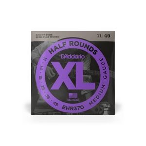 Elektromosgitár húrkészlet, D'addario, köszörült acél, "félig lapos" 11-49 Médium