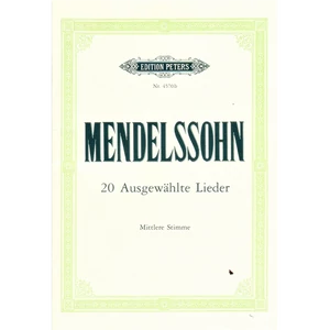 20 AUSGEWAHLTE LIEDER.GESANG UND KLAVIER  MITTLERE STIMME