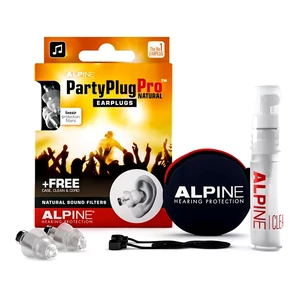 Füldugó Alpine PartyPlug Pro Natural, tisztítóval, luxus tárolóval, nyakbaakasztóval