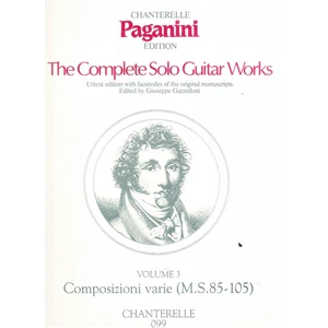 COMPLETE SOLO GUITAR WORKS 3.COMPOSIZIONI VARIE (M.S.85-105)