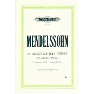 20 AUSGEWAHLTE LIEDER.GESANG UND KLAVIER  HOHE STIMME