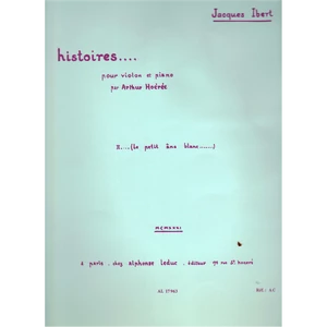 HISTOIRES NO.2.LE PETIT ANE BLANCPOUR VIOLON ET PIANO