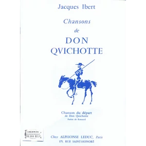 CHANSONS DE DON QUICHOTTE NO.1:CHANSON DU DEPART CHANT ET PIANO