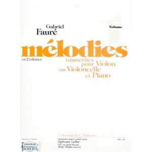 MÉLODIES VOL.1.VIOLIN OU VIOLONCELLE ET PIANO