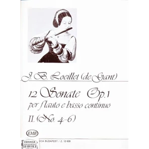 12 SZONÁTA OP.1.II.(NO.4-6.) FUVOLÁRA ÉS BASSO CONTINUÓRA