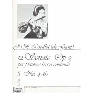 12 SZONÁTA OP.3.II.(NO.4-6.) FUVOLÁRA ÉS BASSO CONTINUÓRA