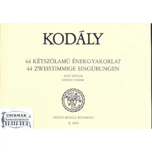 44 Kétszólamú énekgyakorlat Alsó szólam