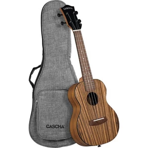Ukulele concert, zebra csíkos fa, natur