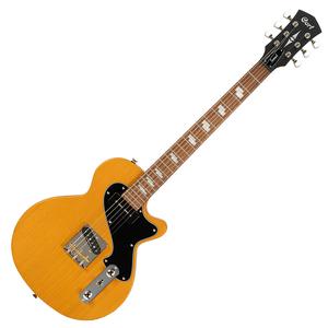 Cort elektromos gitár, nyílt pórusú mustársárga