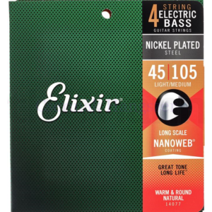 Basszusgitár húrkészlet  Elixir 50-105 Nanoweb Nickel Plated Steel