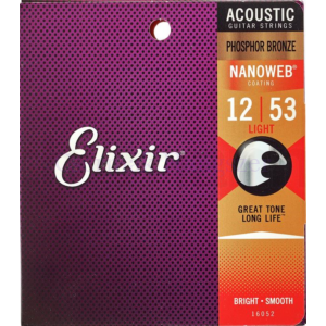 Akusztikus gitárhúrkészlet Elixir12-53 Light NanoWeb Phosphor Bronze