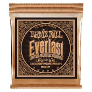 Akusztikusgitár húrkészlet Ernie Ball everlast coated p. bronze medium 13-56