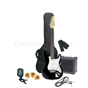 Elektromos gitár BK + erősítő + tok + pánt + kábel + hangoló + 3 pengető