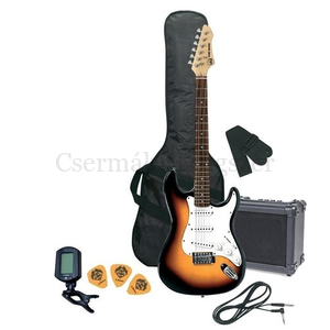 Elektromos gitár SB + erősítő+ tok + pánt + kábel + hangoló + 3 pengető
