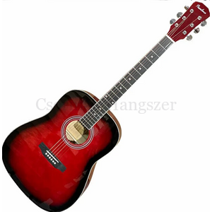 Akusztikus gitár Pasadena, dreadnought, Piros Sunburst