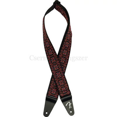 Gitárpánt Fender Pasadena Woven pánt, Lattice Red