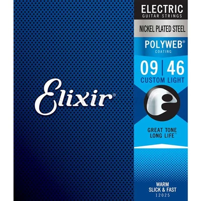 Elektromosgitár húrkészlet Elixir PolyWeb 9-46 Light 