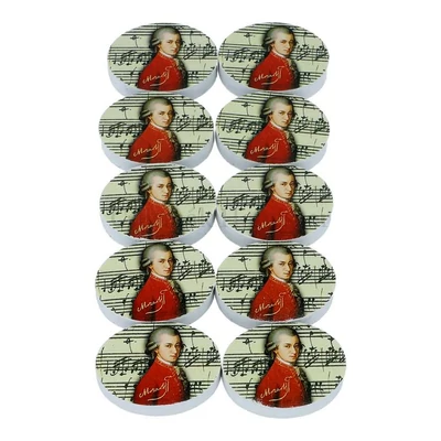 Radír Mozart arcképével, ovális