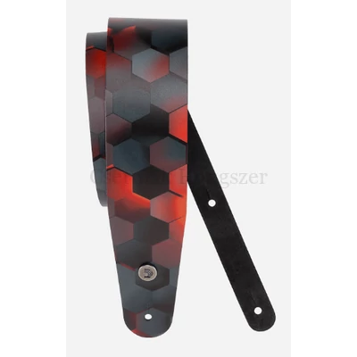 Gitárpánt nyomtatott bőr, D'addario, piros hátlapú