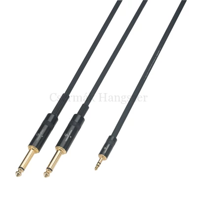Gitárkábel Wiremaster Y 3,5 stereo jack - 2x 6,3 jack 3 m.
